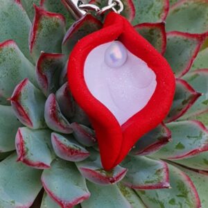 Frozen Ruby Vulva Charm